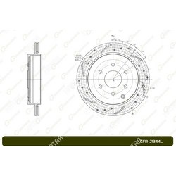 G-BRAKE Диск тормозной перфорированный g-brake левый