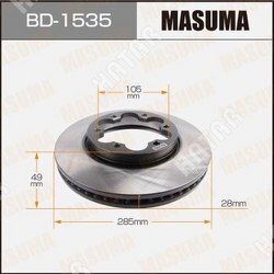 MASUMA Диск тормозной masuma front hiace/ kdh201k уп.2