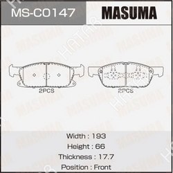 MASUMA Колодки дисковые masuma
