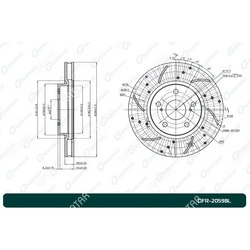 G-BRAKE Диск тормозной перфорированный вентилируемый g-brake левый