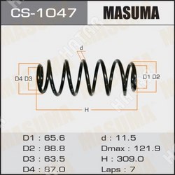 MASUMA Пружина подвески masuma rear vitz/ scp10, scp13, ncp10