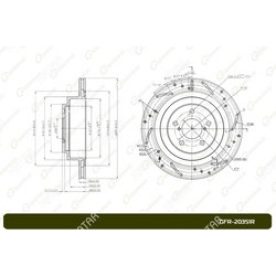 G-BRAKE Диск тормозной перфорированный вентилируемый g-brake правый