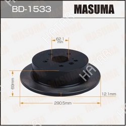 MASUMA Диск тормозной masuma rear уп.2