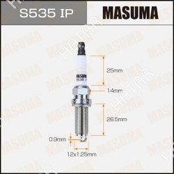 MASUMA Свеча зажигания masuma iridium+platinum dilkar8j9gј