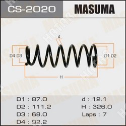 MASUMA Пружина подвески masuma rear cefiro/ a33, pa33