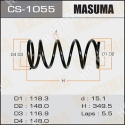 MASUMA Пружина подвески masuma rear ipsum/ acm26w