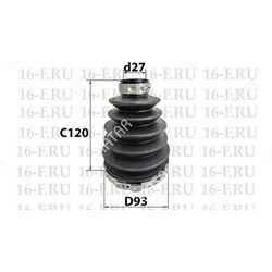 16F Пыльник привода 16f 44333-sx0-c02
