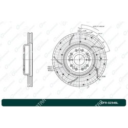 G-BRAKE Диск тормозной перфорированный вентилируемый g-brake левый