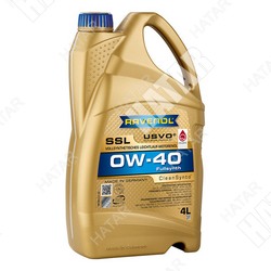 RAVENOL Масло моторное 0w-40 4л ssl синтетика+пао