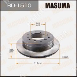 MASUMA Диск тормозной masuma rear land cruiser/ kdj90l