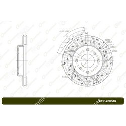 G-BRAKE Диск тормозной перфорированный вентилируемый g-brake правый