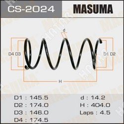 MASUMA Пружина подвески masuma front cefiro/ a33, pa33
