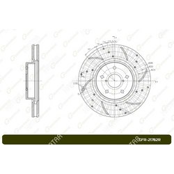 G-BRAKE Диск тормозной перфорированный вентилируемый g-brake правый