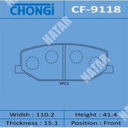 CHONGI Колодки дисковые chongi front 1/20