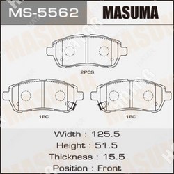 MASUMA Колодки дисковые masuma, an-4446k, p06049 front 1/6