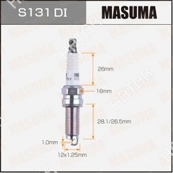 MASUMA Свеча зажигания masuma double iridium dilkr6d11g