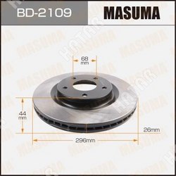 MASUMA Диск тормозной masuma front qashqai/ j10e, x-trail/ t30 10- уп.2
