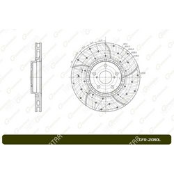 G-BRAKE Диск тормозной перфорированный вентилируемый g-brake левый