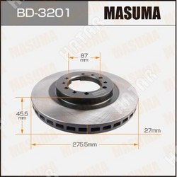 MASUMA Диск тормозной masuma front pajero, montero/ v45w 90-04 уп.2