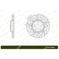 G-BRAKE Диск тормозной перфорированный вентилируемый g-brake правый