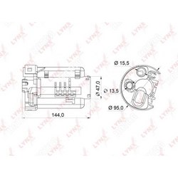 LYNXAUTO Фильтр топливный