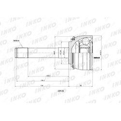 INKO Шрус внешний 3030 перед