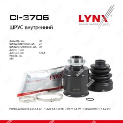 LYNXAUTO Шрус внутренний перед лев