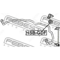 FEBEST Втулка стабилизатора передняя honda jazz/fit gd# 2002-2008