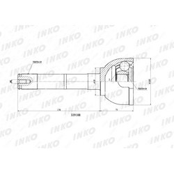 INKO Шрус внешний 3024 перед правлев