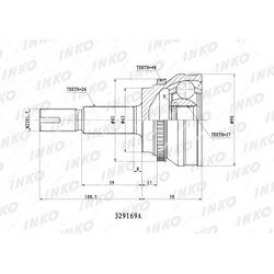 INKO Шрус внешний 2627 abs 48 перед правлев