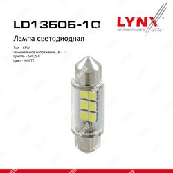 LYNXAUTO Лампа светодиодная led c5w t11x35 12v sv8,5-8 smdx6 6900k