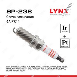 LYNXAUTO Свеча зажигания 6aipr11 iridium + platinum