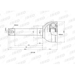 INKO Шрус внешний 3024 перед правлев