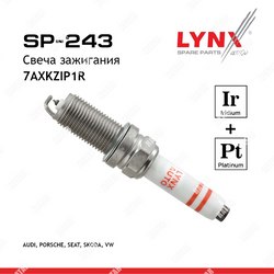 LYNXAUTO Свеча зажигания 7axkzip1r iridium + platinum