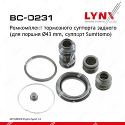 LYNXAUTO Ремкомплект тормозного суппорта зад