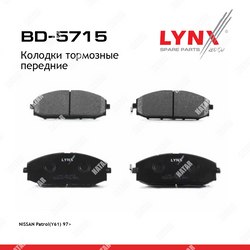 LYNXAUTO Колодки тормозные дисковые перед