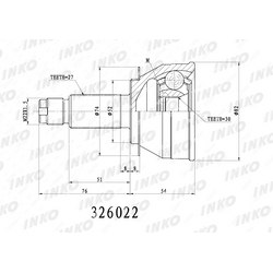INKO Шрус внешний 2730 перед