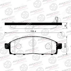AVANTECH Колодки тормозные дисковые