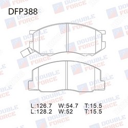 DOUBLE FORCE Колодки тормозные дисковые