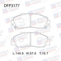 DOUBLE FORCE Колодки тормозные дисковые