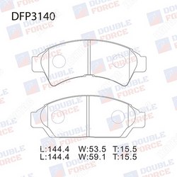 DOUBLE FORCE Колодки тормозные дисковые