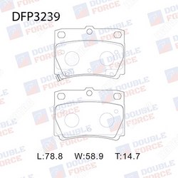 DOUBLE FORCE Колодки тормозные дисковые