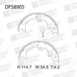 DOUBLE FORCE Колодки ручного тормоза