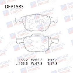 DOUBLE FORCE Колодки тормозные дисковые