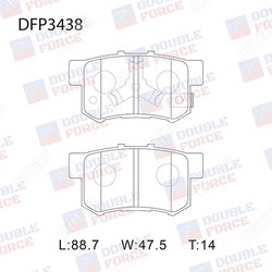 DOUBLE FORCE Колодки тормозные дисковые