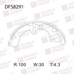 DOUBLE FORCE Колодки тормозные барабанные