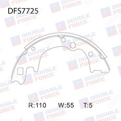 DOUBLE FORCE Колодки тормозные барабанные