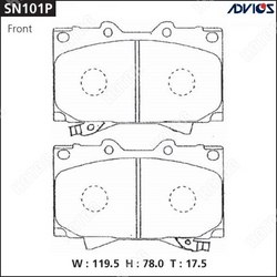 ADVICS Дисковые тормозные колодки
