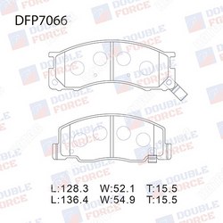 DOUBLE FORCE Колодки тормозные дисковые