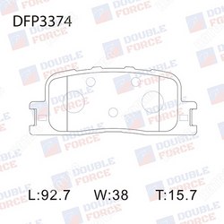 DOUBLE FORCE Колодки тормозные дисковые